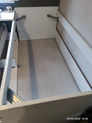 DOBLE CAMA NIDO BLANCA CON ESCRITORIO Y CAJONERA!!