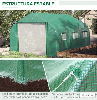Invernadero Túnel 3.5x3x2m