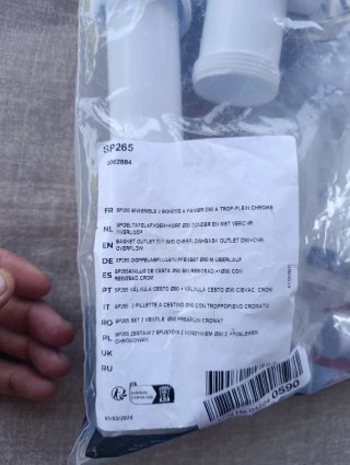 Wirquin SP265 Sifone con 2 pilette