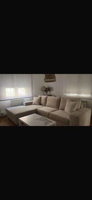 Sofá cama beige tela