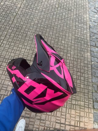 Casco Motocross Negro y Rosa
