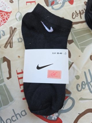 Calcetines Nike Negros Talla 35-40 (3 pares)