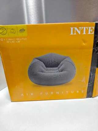 Sillón Hinchable Intex Puff Aire Gris