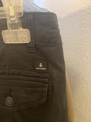 Pantalones cargo JACK&JONES negros