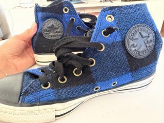 Converse franela cuadros azul y negro