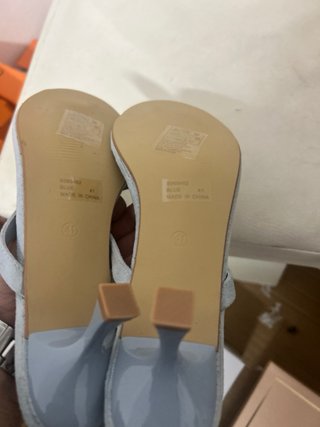 Sandali donna infradito azzurri tacco Tg 41 nuovo
