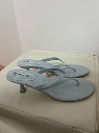 Sandali donna infradito azzurri tacco Tg 41 nuovo