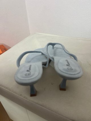Sandali donna infradito azzurri tacco Tg 41 nuovo