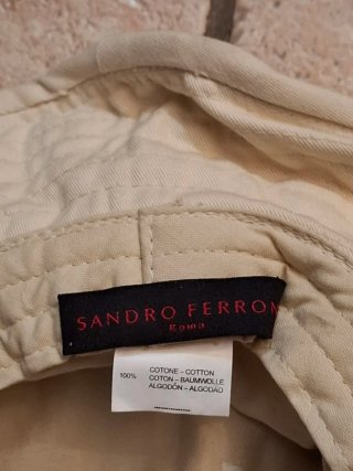 Cappellino Sandro Ferrone cotone avorio unisex