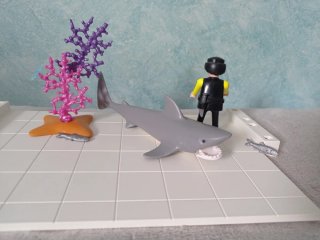 Playmobil Buzo Tiburón y Peces WQ