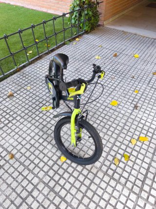 Bicicleta Infantil B'TWIN 16 Negra y Amarilla