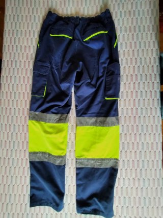 3 Pantalones de trabajo azul y verde