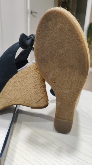 Sandalias cuña Tommy Hilfiger negras