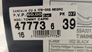 Sandalias cuña Tommy Hilfiger negras