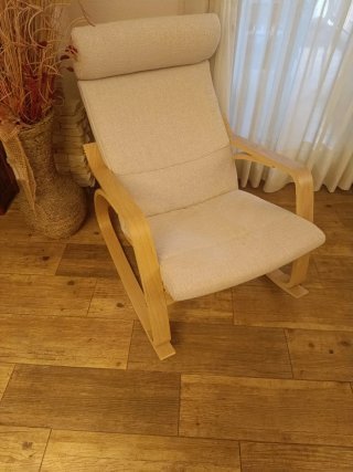 Mecedora IKEA POÄNG Tela Beige