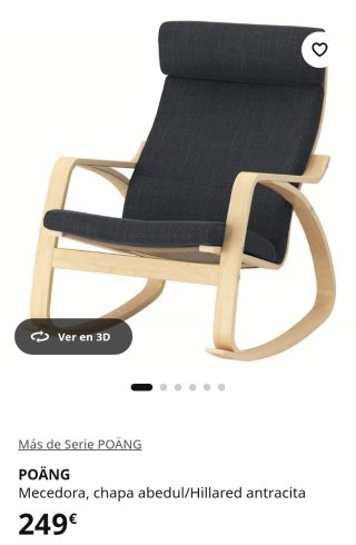 Mecedora IKEA POÄNG Tela Beige