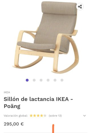 Mecedora IKEA POÄNG Tela Beige