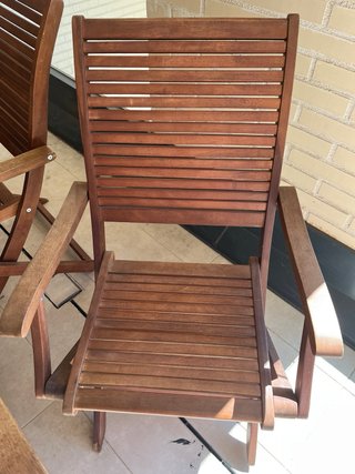 Conjunto Comedor Jardín Madera Plegable