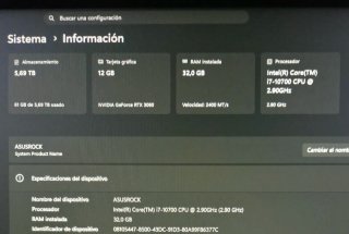 PC Gamming i7, RTX 3060 12GB | 32GB | 256GB/6TB