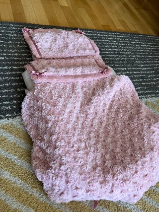 Saco capazo bebé rosa floral