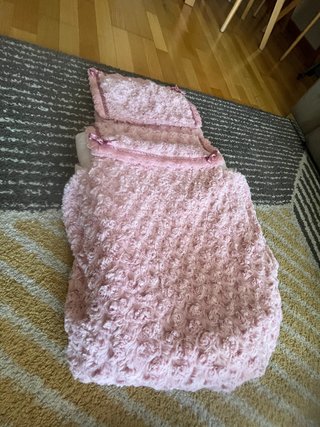 Saco capazo bebé rosa floral