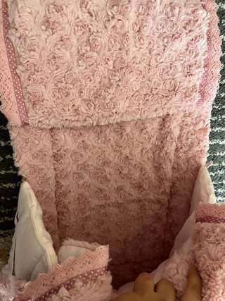 Saco capazo bebé rosa floral