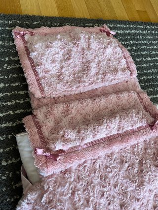 Saco capazo bebé rosa floral