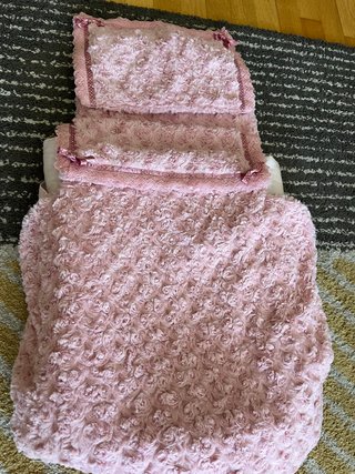 Saco capazo bebé rosa floral
