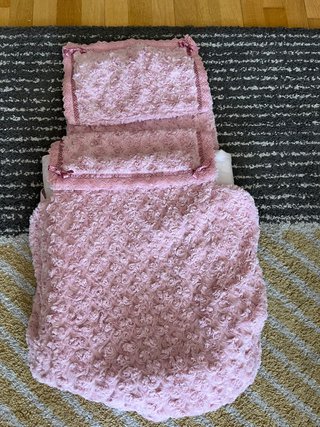 Saco capazo bebé rosa floral