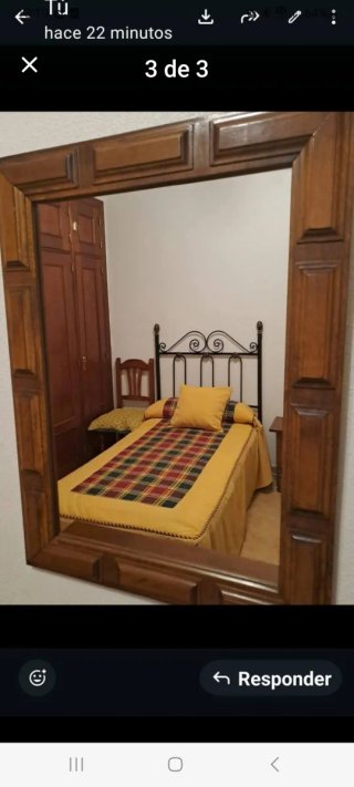 Dormitorio castellano madera completo 1.35