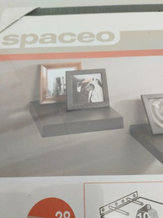 Estantería Spaceo Madera Marrón/Gris