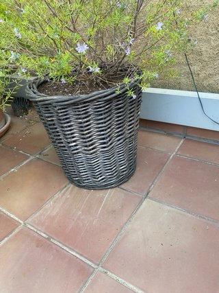 Macetas de mimbre para jardín
