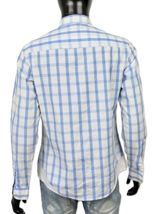 Camicia Armani Jeans Uomo M quadri collo coreano