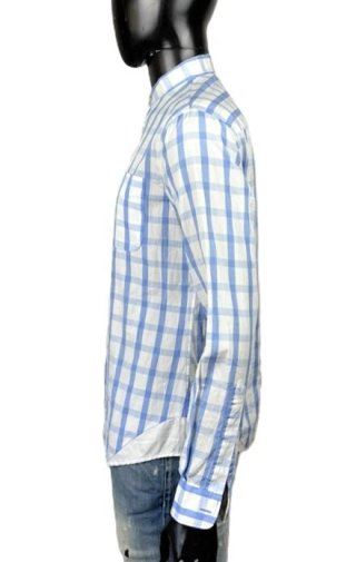 Camicia Armani Jeans Uomo M quadri collo coreano