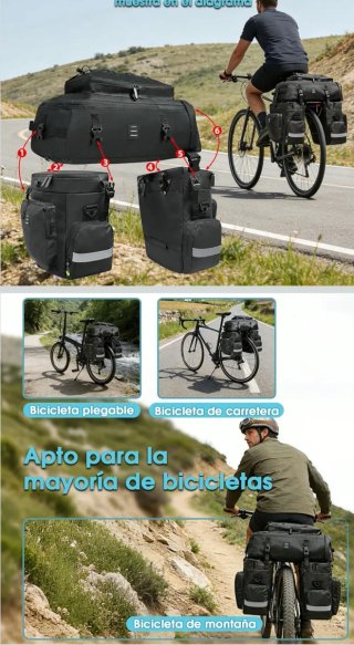 Alforjas para Bicicleta 3 en 1