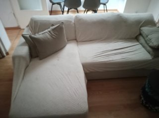 Sofá Cama Beige Tela