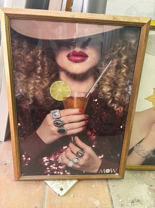 2 Cuadros Decorativos Marco Dorado