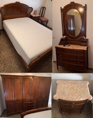 Dormitorio completo madera maciza clásico