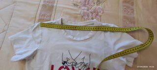 T-shirt bianca con stampa Lover