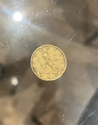 Moneda 20 céntimos Italia 2002