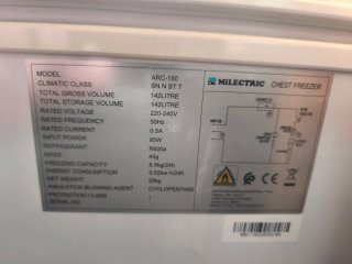 Arcón Congelador Milectric 142L Bajo Consumo