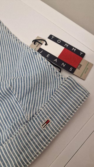 Top Tommy Jeans righe blu e bianche