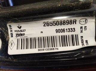 Renault 58053 265508898r piloto trasero kadjar 1.2