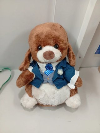 Oso de peluche Trudi elegante vestido de novio