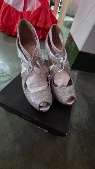 Zapatos de tacón Lodi plateados talla 39