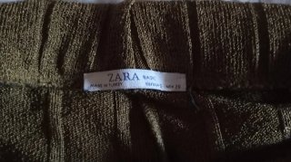 Pantalón Zara punto acanalado verde oliva