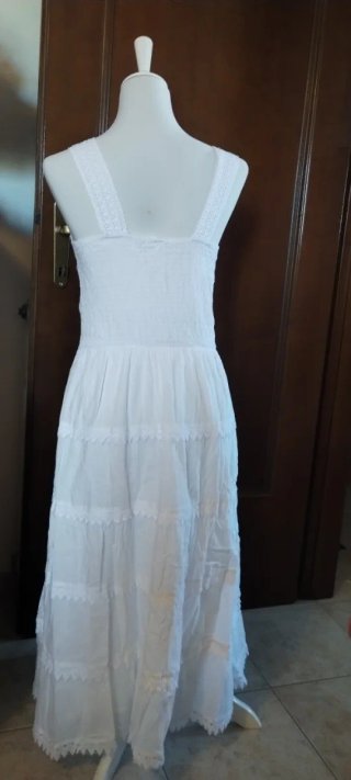 Vestito donna bianco in cotone