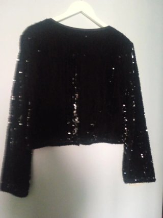Bolero lentejuelas negro
