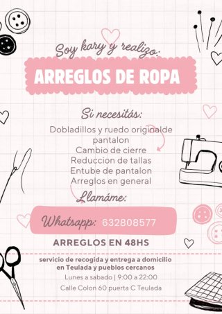 Servicio de arreglo de ropa