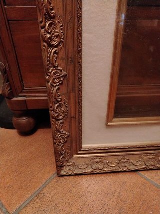 Cornice barocca legno dorato doppio vetro